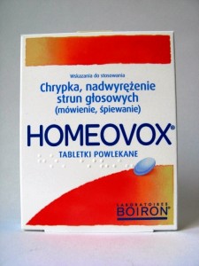 HOMEOVOX – chrypka, zanik głosu, nadwyrężenie głosu